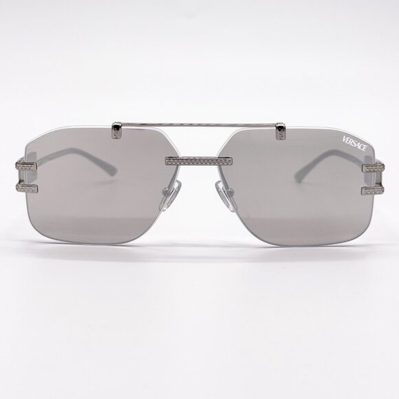 NEW VERSACE VE2275 1000/8V SUNGLASSES VE2275 10008V SILVER MOD 2275 1000/8V - Picture 3 of 10
